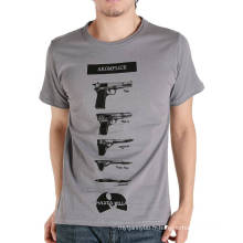 Gun Logo Impression d&#39;écran Mode Personnalisé Coton Été Pas Cher En Gros Hommes T-shirt